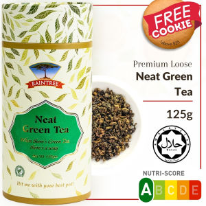 Raintree Premium Neat Green Tea - 125g Loose Ceylon Gunpowder Organic Green Tea Leaves | GP1 Grade | Authentic 红茶 Tea Flavor | Halal Certified