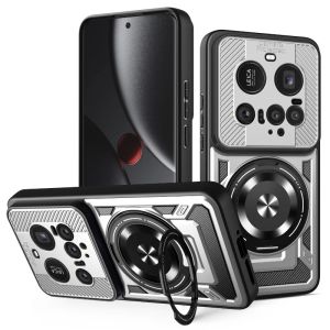 Vỏ cho Xiaomi 15 Ultra 15 Ultra 15 Ultra 2025 áo giáp đứng nhẫn có nam châm chống sốc giá đỡ xô đầy đủ Bảo vệ chống rơi thả vỏ điện thoại cứng bìa sau