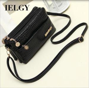 IELGY Simple soft leather middle-aged womens bag shoulder diagonal bag