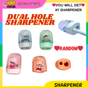 (READY STOCK) Shinchan Dual Hole Pencil Sharpener Cute Cartoon Stationery儿童削笔器双孔蜡笔小新卡通文具可爱学生奖励beg pengasah pensel comel