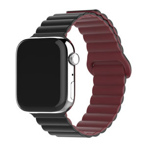 Applicable iwatchS10 Watch Band Dual-Color Silicone Magnetic Loop Buckle applewatchS9 Watch band