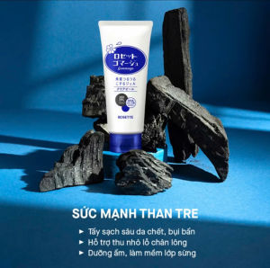 tẩy tế bào chết da mặt Rosette hàng nội địa Nhật dạng gel 120g gam dùng cho da thường da nhờn và da khô làm da mềm