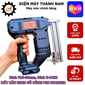 Máy bắn đinh pin Starker chuẩn công nghệ Đức bắn đinh F30 đinh UJ422 dòng máy hãng chất lượng cao cho thợ