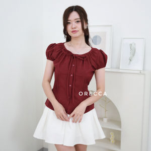 ORECCA - Jiyeong Blouse Tangan Pendek Atasan Wanita