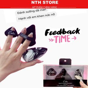 Mút tán nền Celin mẫu mới sét 3 cái siêu tiện lợi mút mềm mịn cho các Makeup