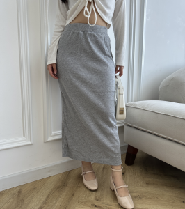 MAYA Skirt l Rok Knit Kantor l Rok Wanita Anti Kusut l Rok Midi Span l Rok Fashion l Rok Rajut