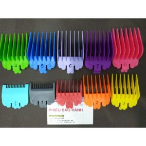 Cữ Tông Đơ Cắt Tóc Loại Tốt Bộ 10 Cữ Màu Lắp Cho Tông Đơ Kemei Wahl. (Không Kèm Hộp).