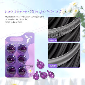Ashley Shine Hair Serum Capsule 6pcs/Plate Strengthen & Vibrant Hair Repair Anti Frizz Split Ends Treatment Leave-in Hair Oil for All Hair Types AS-H074