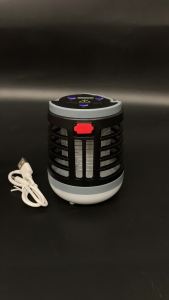 Hanging Mosquito Killer Lamp Trap Safe Electric Shock Patio Bug Zapper Repellent Fly Uv Mosquitoes Catcher Rechargeable Camping Light Photocatalyst Indoor Lantern For Home Outdoor