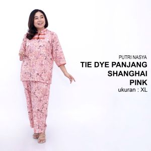 One Set Jumbo / Tie Dye Big Size / Setelan Celana Panjang / Setelan Tidur Big Size Busui / Tie Die Lengan tiga per empat / Tie Dye Jumbo Rayon / Setelan Piyama Big Size / Setelan Tidur Jumbo