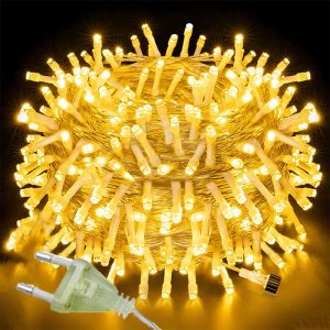 20M 200 LED Outdoor String Lights Waterproof Lamp for Indoor Outdoor Christmas Lights WeddingParty Decorations(Plug-in)