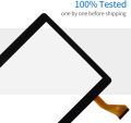 New for 10.1" Dragon Touch K10 Tablet Screen Replacement Camera Hole 12CM Touchscreen Panel Digitizer Parts Kits with Adhedive Tape + Repair Tools (Not LCD Display) (Black). 