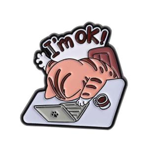 Thú vị Feline lấy cảm hứng từ pin Trâm nhỏ gọn Pin cho sử dụng thường nhật hợp kim kẽm quà tặng cho những người yêu động vật