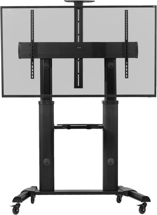 Mobile TV Cart For LCD LED Plasma Flat Screen Panel Trolley Floor Stan With Locking Wheels Fits 23 To 55 2 Year Warranty