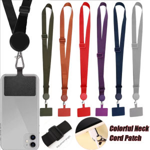 Phone Hanging Cord Universal Adjustable Mobile Phone Lanyards Detachable Phone Strap Colorful Anti-lost Neck Cord Patch Detachable Necklace Clip Snap Hanging Cord