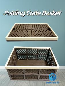 Rattan Weaved Folding Crate Basket /Storage basket high quality (large）