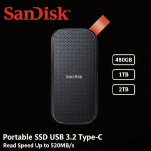 Fast SanDisk E30 External SSD USB3.2 Gen2 Shockproof Portable Solid State Disk for Laptop PC - 480GB 1TB 2TB 4TB 6TB 8TB 10TB
