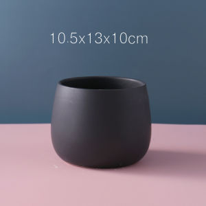 Creative Ceramic Small Flower Pot Nordic Electroplating Potted Hydroponic Flower Pot Ceramic Ornament Green Radish Succulent