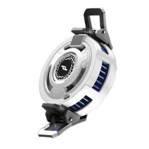 LENMAX. ABS ic Phone Cooler Detachable RGB Back Clip Type Cooler Universal 3 Speed Semiconductor Cooling Fan E-sports Live Streaming