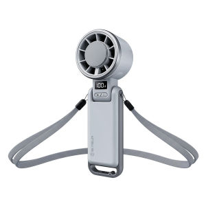 Elysium IceStream I Ice Cooling 5 Gear Turbo Strong Wind Handheld Fan | Digital Display | Rechargeable | 3 In 1 Function