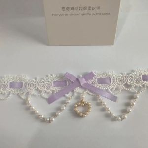CANICECA Sweet Cool Lolita Necklace Party Cosplay Y2K Ribbon Necklace Gifts Cute Romantic Jewelry Women Girls