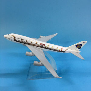 2025JASON TUTU 16cm Thai Dragon Boat Boeing 747 Airplane Model Airplane Diecast Metal 1/400 Scale Planes