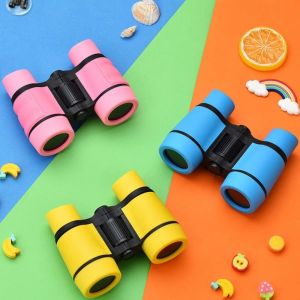 MILES 4X30 Kids Binoculars Toy Set Rubber Handle Shock-Proof High Resolution Binocular Educational Model Toys Adjustable Childrens Telescope Bird Watching