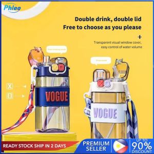 600ml Sippy Cup Childrens Water Cup Portable Detachable Strap Water Bottle Sippy Cup For Baby 2025 New Model PhIeo