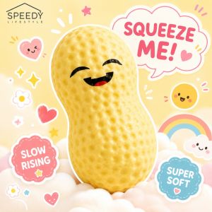 Cute Peanut Squishy Toy Slow Rising Stress Relief Squeeze Toy Kawaii Soft Sensory Fidget Gift