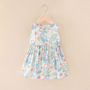 Dress Anak Perempuan Import Bahan Katun Bermotif Uk. 90-130cm /  1 - 6 thn
