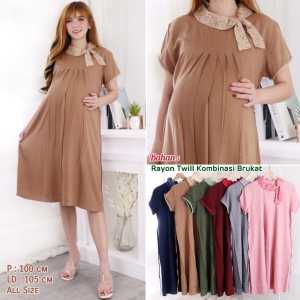 Floline Ols Dress Lolita Daster Ibu Hamil Menyusui Kombinasi Brukat