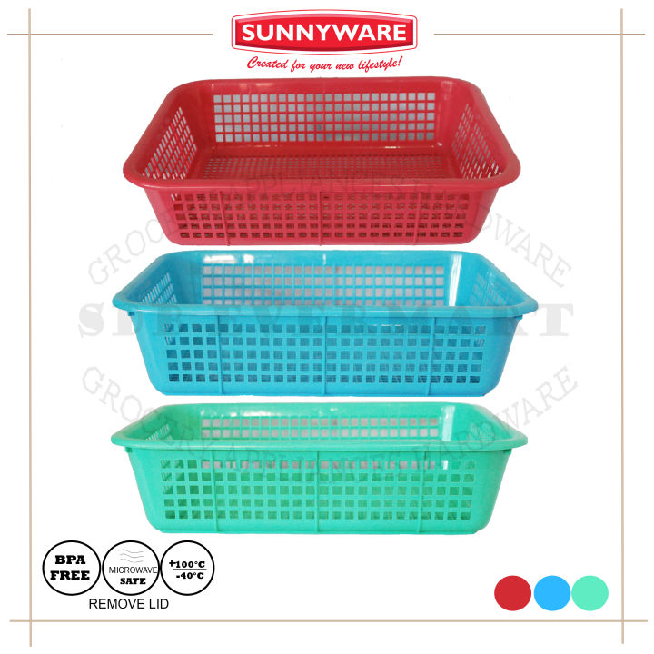 Sunnyware-Mesh Tray Serving Tray Large-[9538]-Red Blue Green-1pc ...