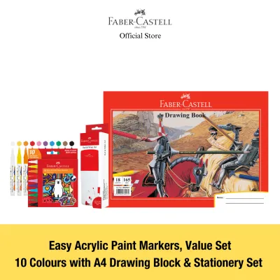 Faber-Castell Easy Acrylic Paint Markers - 20 Colours / Value Set / Super Set