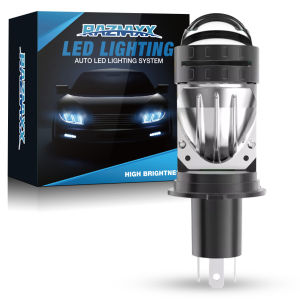 RAZMAXX H4 LED Projector Lens Mini Lights CANBUS Car/Motorcycle 9003 HB2 Headlight Bulbs Kit Hi/Lo Beam Automotive LHD RHD Plug&Play