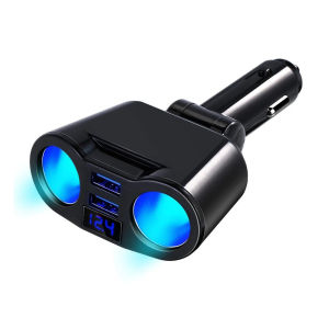 (Local Seller) KEBETEME Car Charger MP3 Bluetooth FM Music Player QC3.1 4.8A Fast Charge Dual USB 12V-24V Charger With Two Conversion Plug
