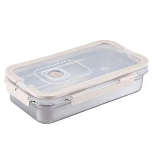 กล่องใสหนาเกรดอาหาร กล่องปิดผนึกแช่เย็นพร้อมกล่องอาหารกลางวันแบบพกพา
