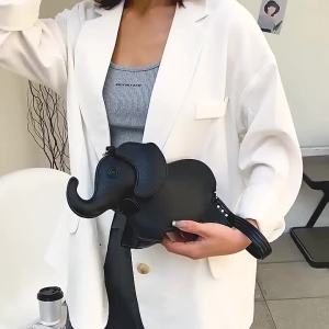 Cross-border niche design handbags for women 22 New cute and creative elephant-shaped shoulder bag ins Super popular small square bag