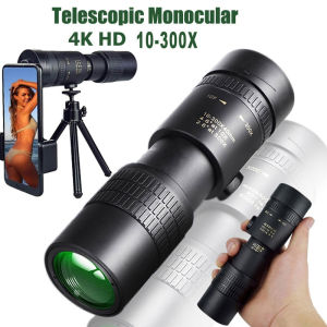 4K 10-300X40MM Monocular Telescope Zoom Monocular Pocket Telescope for Smartphone Take Picture