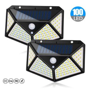 Đèn năng lượng mặt trời 100 led cảm ứng chuyển động dễ sử dụng