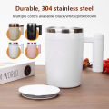 【SG stock】Steve Cup Self Stirring Electric Coffee Mug Stainless Steel Automatic Auto Coffee Mixing Cup. 