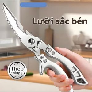 Kéo Cắt Gà Đa Năng Inox 304 Cao Cấp | Kéo Cắt Xương Gà Siêu Bén Kéo Nhà Bếp Cắt Cá Thịt