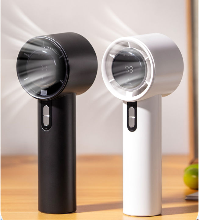 100 Wind Speed Turbo Fan Rechargeable with LED Display Personal Handy Desk Fan