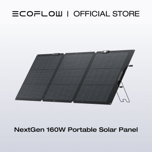 EcoFlow 160W Portable Solar Panel for Power Stations 25% High Conversion Efficiency Foldable Solar Panel with Adjustable Kickstand IP68 Waterproof for Outdoor Camping RV NextGen