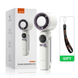 JAMAY  Portable Fan Silent Mini Handheld Fan Emiconductor Cooling Function  6000mah  100 Wind Speed Adjustment High Speed Turbo Fan FS930