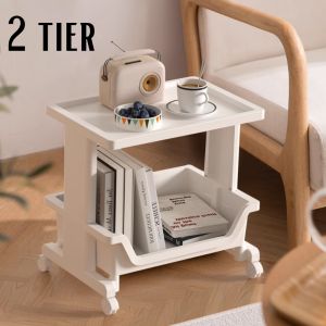 Locaupin Multifunctional Trolley Organizer Rack with Wheels Organizer With Storage Moving Rack For Bathroom Kitchen