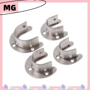 【Magical House】[ New Hot Fashion] 19 22 25 32mm Wardrobe Bracket Stainless Steel Rod Socket Flange Rod Holder