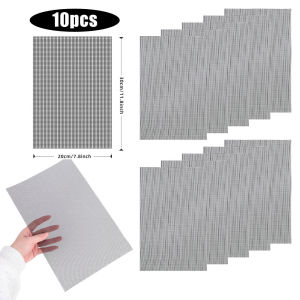 10PCS Pot Hole Mesh Drain Pad Round Square Grid Mat Screen Bottom Prevent Soil Loss Breathable Bonsai Plant Gardening Tools