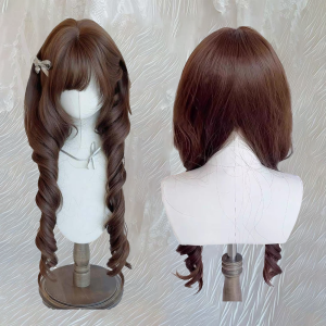 22-Inch Roman Curly Synthetic Hair Sweet And Cute Double Ponytail Suitable For WomenS Daily Anime Role-Playing Lolita Wig2026