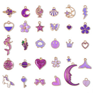 10 Chiếc Charm Dầu Nhỏ Giọt Hợp Kim Phong Cách Hỗn Hợp Ngẫu Nhiên Mặt Dây Hình Bướm Mèo Vương Miện Trăng Sao Hoa Trái Tim Cho Vòng Tay Vòng Cổ Tự Làm Đồ Trang Sức Thủ Công
