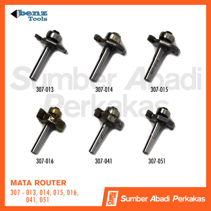 Mata Router 3 Wing BENZ Mata Router 3 4 5 6 7,9 9,5 mm T Slotting Bit Profil Bits 1/4 Inch ...